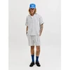 Jack&Jones vyriški šortai JPSTJAIDEN COBA STRIPE JOG SHORTS REG SN 12274413 CLOUD DANCER/STRIPES