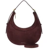 Jagodowa skórzana torebka hobo Coccinelle E5 USA 53 01 01 R49