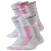 Jaunimo kojinės Nike Everyday Cush Crew baltos, rožinės, pilkos CK7302 905