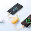 Joyroom JR-PR2 35W 10000mAh Powerbank with Built-in USB-C and Lightning Cables - Oranžinis