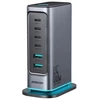 Joyroom JR-TCM02 Daugiaportis GaN įkroviklis 65W ES, 4x USB-C, 2x USB-A - Tamsiai pilkas