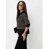 Juoda dryžuota palaidinė oversize