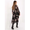 Juoda gėlėta suknelė Italy Moda