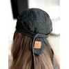 Kepurė Juoda kepuraitė - skarelė, džinsinė bandana universali.