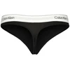 Juoda stringi moterims Calvin Klein su logowaną gumą
