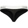 Juoda stringi moterims Calvin Klein su logowaną gumą