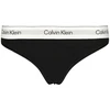 Juoda stringi moterims Calvin Klein su logowaną gumą