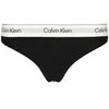 Juoda stringi moterims Calvin Klein su logowaną gumą