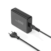 Hama GaN 65W PD/QC 2x USB-C, 2x USB-A juoda