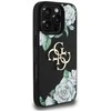 Dėklas Guess Grained Roses Big 4G logo Apple iPhone 16 Pro Max juodos spalvos