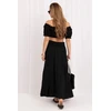 Juodas ilgas boho stiliaus sijonas Italy Moda