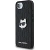 Dėklas Karl Lagerfeld Monogram Choupette Head Pin iPhone 16e Case - Juodas