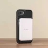 Juodas matinis MagSafe dėklas iPhone 16e su kortelių skyriumi