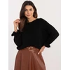 Juodas oversize megztinis