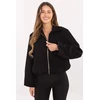Juodas švarkelis su užtrauktuku minimalistinio stiliaus Rue Paris