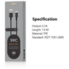 Orsen Juodas USB-A į USB-C laidas, 1 m, 2,1 A