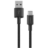 Orsen Juodas USB-A į USB-C laidas, 1 m, 2,1 A