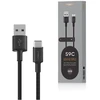 Orsen Juodas USB-A į USB-C laidas, 1 m, 2,1 A