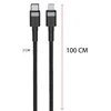 Juodas USB-C į Lightning laidas 3A, 1 m