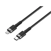 Juodas USB-C į Lightning laidas 3A, 1 m