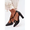 Juodi aukštakulniai bateliai su dirželiu Step in style