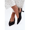 Juodi aukštakulniai bateliai su smailėjančia nosimi Step in style