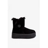 Juodi aulinukai su platforma ir kailio apdaila Step in style