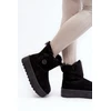 Juodi aulinukai su platforma ir kailio apdaila Step in style