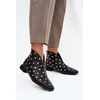 Juodi aulinukai su sidabro spalvos kniedėmis Step in style