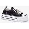 Juodi sportbačiai ant platformos Step in style