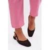 Juodos balerinos su ažūriniu viršumi ir dirželiu Step in style
