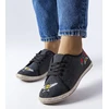 Juodos blizgančios espadrilės