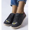 Juodos blizgančios espadrilės