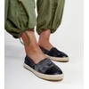 juodos blizgios espadrilės
