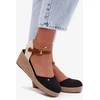 Juodos espadrilės basutės ant platformos Wrangler