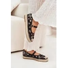 Juodos espadrilės su gėlių siuvinėjimu Step in style