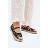 Juodos espadrilės su gėlių siuvinėjimu Step in style