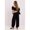 Juodos jogger stiliaus kelnės Rue Paris
