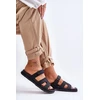 Juodos moteriškos basutės su velcro užsegimu Step in style