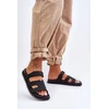 Juodos moteriškos basutės su velcro užsegimu Step in style