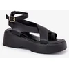 Juodos platforminės basutės su kulnu Step in style