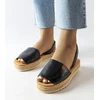 Juodos platforminės espadrilės Sadbera