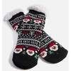 Juodos šilti kojinės su Santa Challa