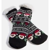 Juodos šilti kojinės su Santa Challa