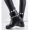 Juodos spalvos batai su perlais Carvala