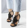 Juodos spalvos elegantiški Caleb stiletto sandalai