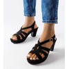 Juodos spalvos Monjeau stiletto sandalai