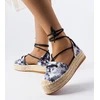 Juodos surištos espadrilės
