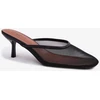Juodos tinklelio aukštakulnės basutės Step in style