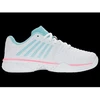 K-swiss EXPRSLIGHT3 HB PADEL balti/švelniai neoniniai mėlyni/neoniniai kramtomosios gumos spalvos sportiniai bateliai (98900-146-M)